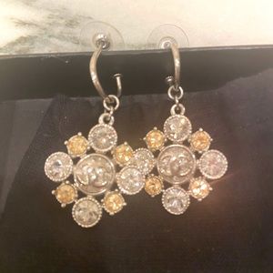 Chanel floral drop earrings